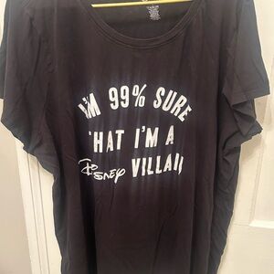 Torrid Disney 99% Villian Black Tee 4X